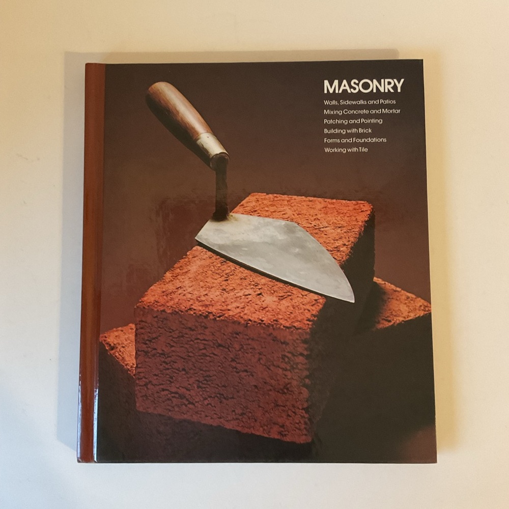 MASONRY Time-Life Books Home Repair and Improvement Vintage Hardcover 1987